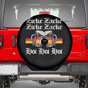 Funny Zicke Zacke Hoi Spare Tire Cover Oktoberfest German Flag Party TS11 Black Print Your Wear