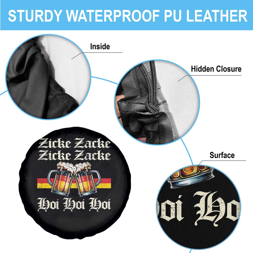 Funny Zicke Zacke Hoi Spare Tire Cover Oktoberfest German Flag Party TS11 Print Your Wear