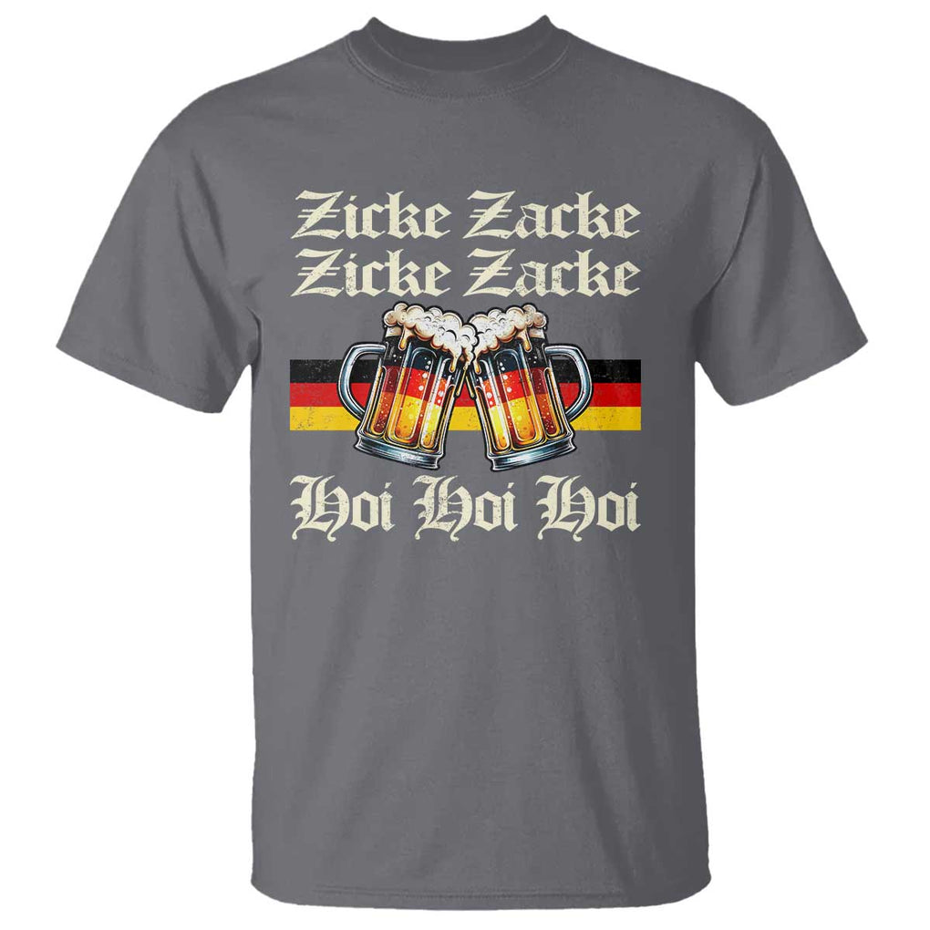 Funny Zicke Zacke Hoi T Shirt Oktoberfest German Flag Party TS11 Charcoal Print Your Wear