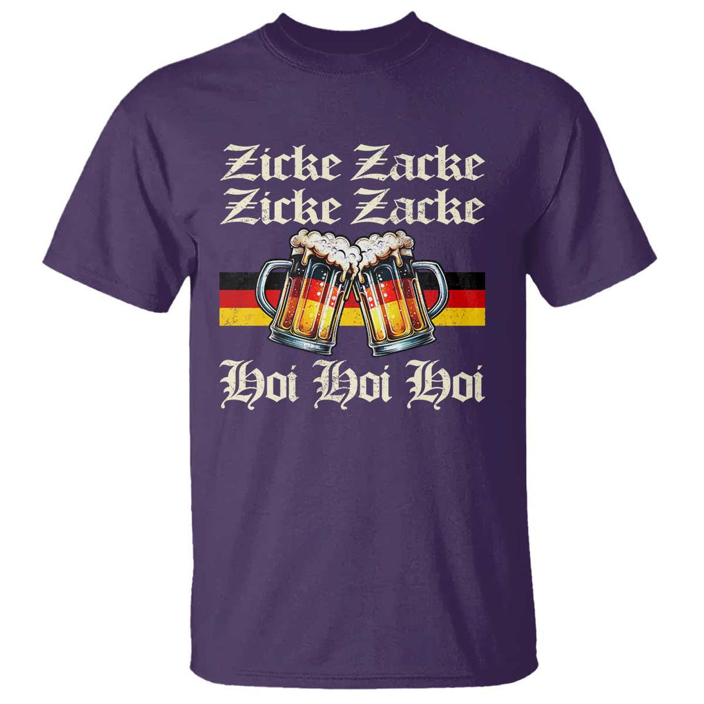 Funny Zicke Zacke Hoi T Shirt Oktoberfest German Flag Party TS11 Purple Print Your Wear