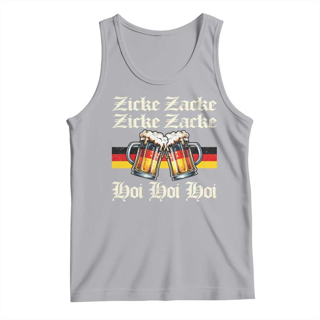 Funny Zicke Zacke Hoi Tank Top Oktoberfest German Flag Party TS11 Athletic Heather Print Your Wear