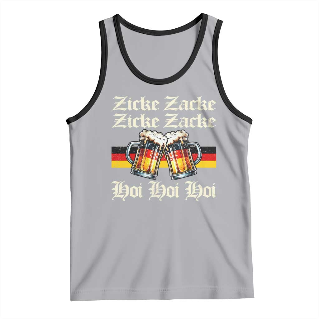 Funny Zicke Zacke Hoi Tank Top Oktoberfest German Flag Party TS11 Athletic Heather Black Print Your Wear