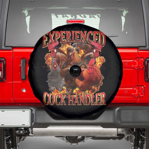 Funny Experienced Cock Handler Spare Tire Cover Inappropriate Adult Humor Chicken TS11 Black Print Your Wear
