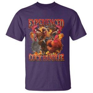Funny Experienced Cock Handler T Shirt Inappropriate Adult Humor Chicken TS11 Purple Print Your Wear