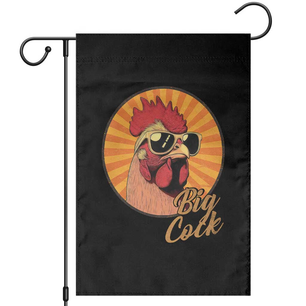 Funny Big Cock Chicken Garden Flag Raunchy Inappropriate Adult Humor TS11 Black Print Your Wear
