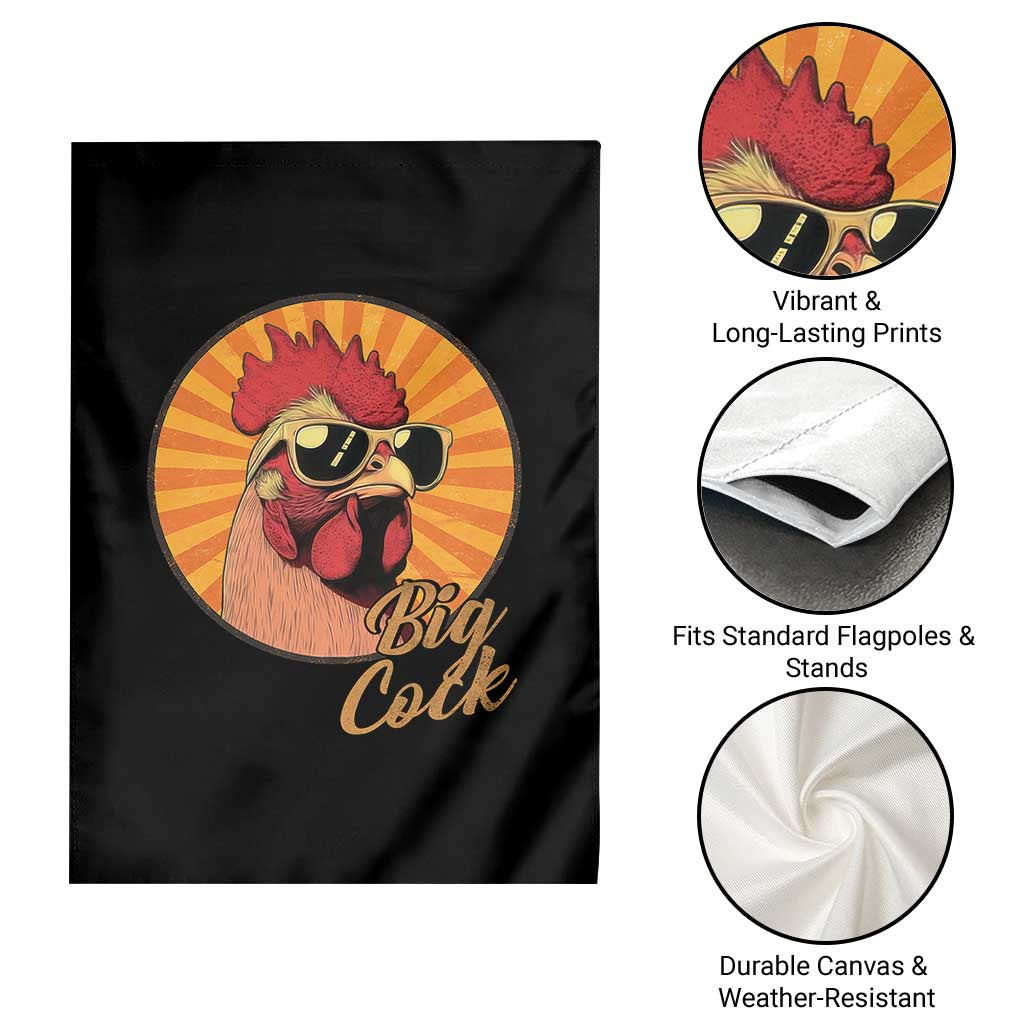 Funny Big Cock Chicken Garden Flag Raunchy Inappropriate Adult Humor TS11 Print Your Wear