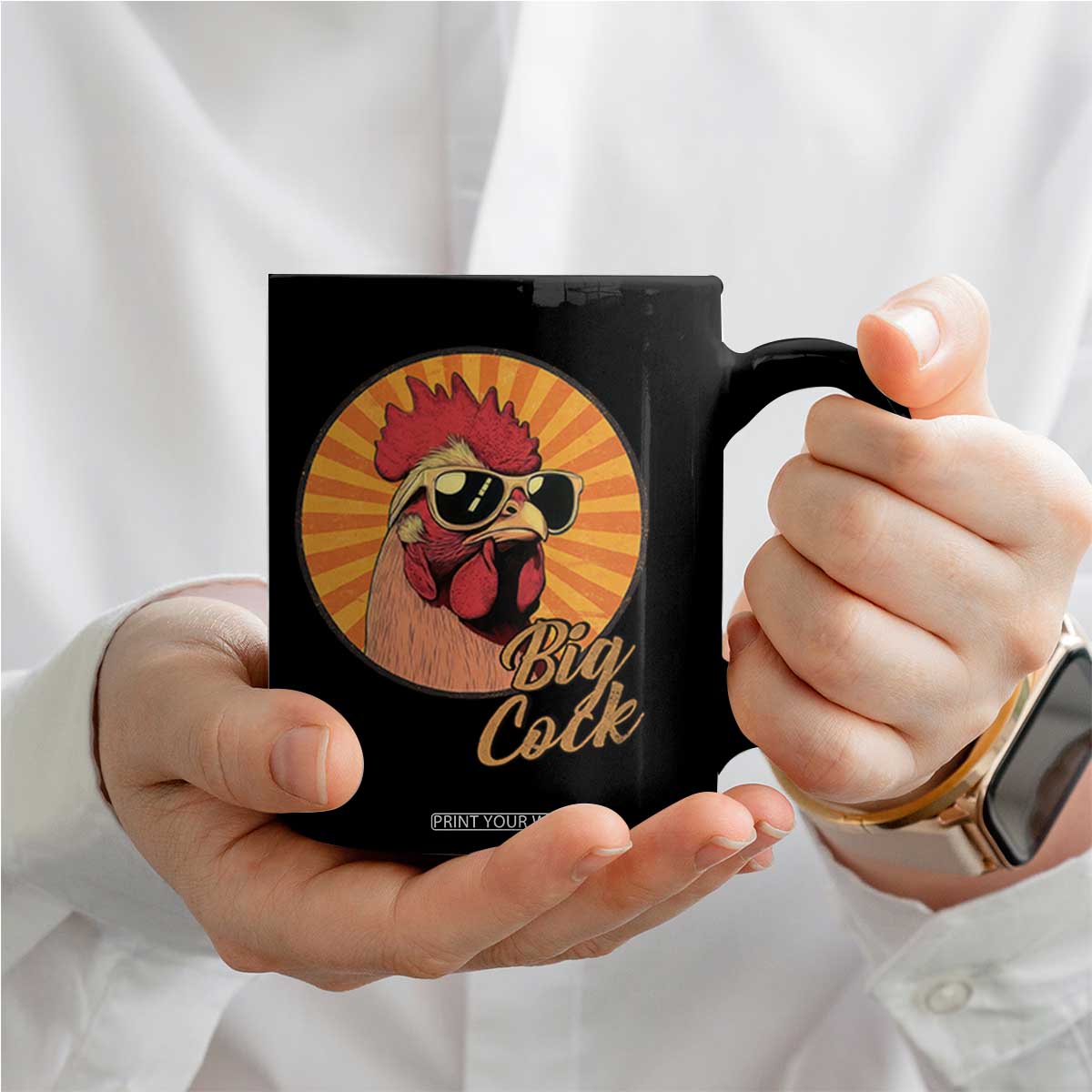 Funny Big Cock Chicken Coffee Mug Raunchy Inappropriate Adult Humor TS11 Print Your Wear