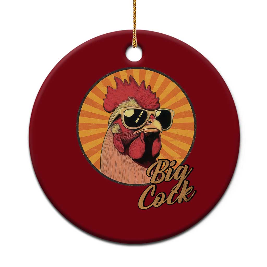 Funny Big Cock Chicken Ceramic Ornament Raunchy Inappropriate Adult Humor TS11 1pc Red Print Your Wear