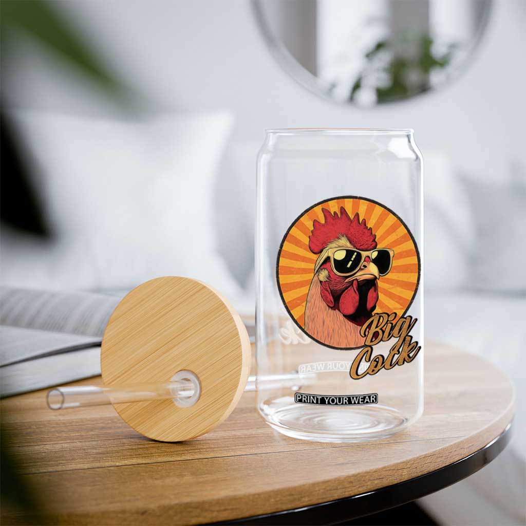 Funny Big Cock Chicken Glass Can Raunchy Inappropriate Adult Humor TS11 Print Your Wear