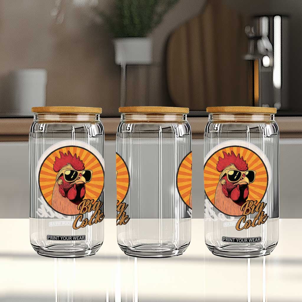 Funny Big Cock Chicken Glass Can Raunchy Inappropriate Adult Humor TS11 Print Your Wear