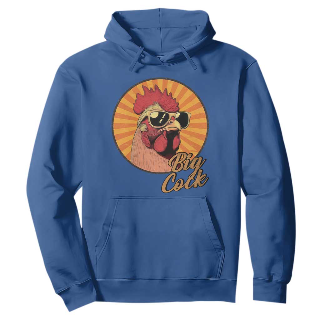 Funny Big Cock Chicken Hoodie Raunchy Inappropriate Adult Humor TS11 Royal Blue Print Your Wear