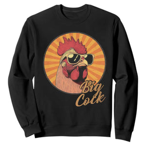 Funny Big Cock Chicken Sweatshirt Raunchy Inappropriate Adult Humor TS11 Black Print Your Wear