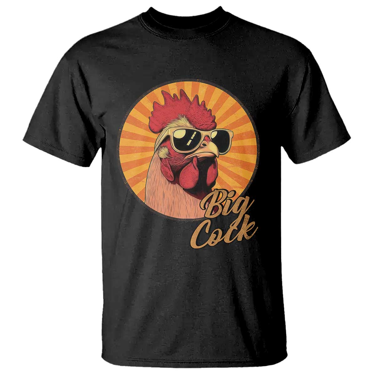 Funny Big Cock Chicken T Shirt Raunchy Inappropriate Adult Humor TS11 Black Print Your Wear