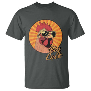 Funny Big Cock Chicken T Shirt Raunchy Inappropriate Adult Humor TS11 Dark Heather Print Your Wear