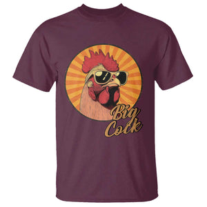 Funny Big Cock Chicken T Shirt Raunchy Inappropriate Adult Humor TS11 Maroon Print Your Wear