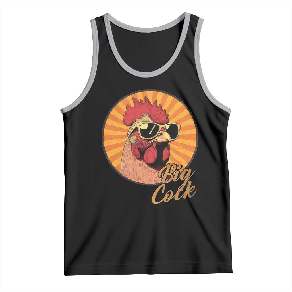 Funny Big Cock Chicken Tank Top Raunchy Inappropriate Adult Humor TS11 Black Athletic Heather Print Your Wear