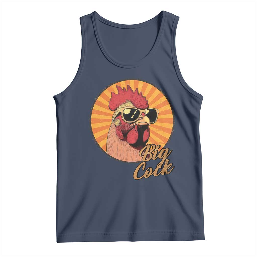 Funny Big Cock Chicken Tank Top Raunchy Inappropriate Adult Humor TS11 Navy Print Your Wear