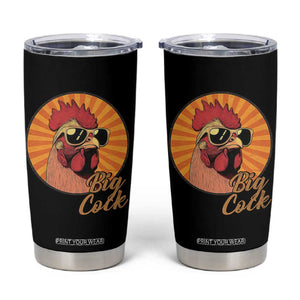 Funny Big Cock Chicken Tumbler Cup Raunchy Inappropriate Adult Humor TS11 Black Print Your Wear