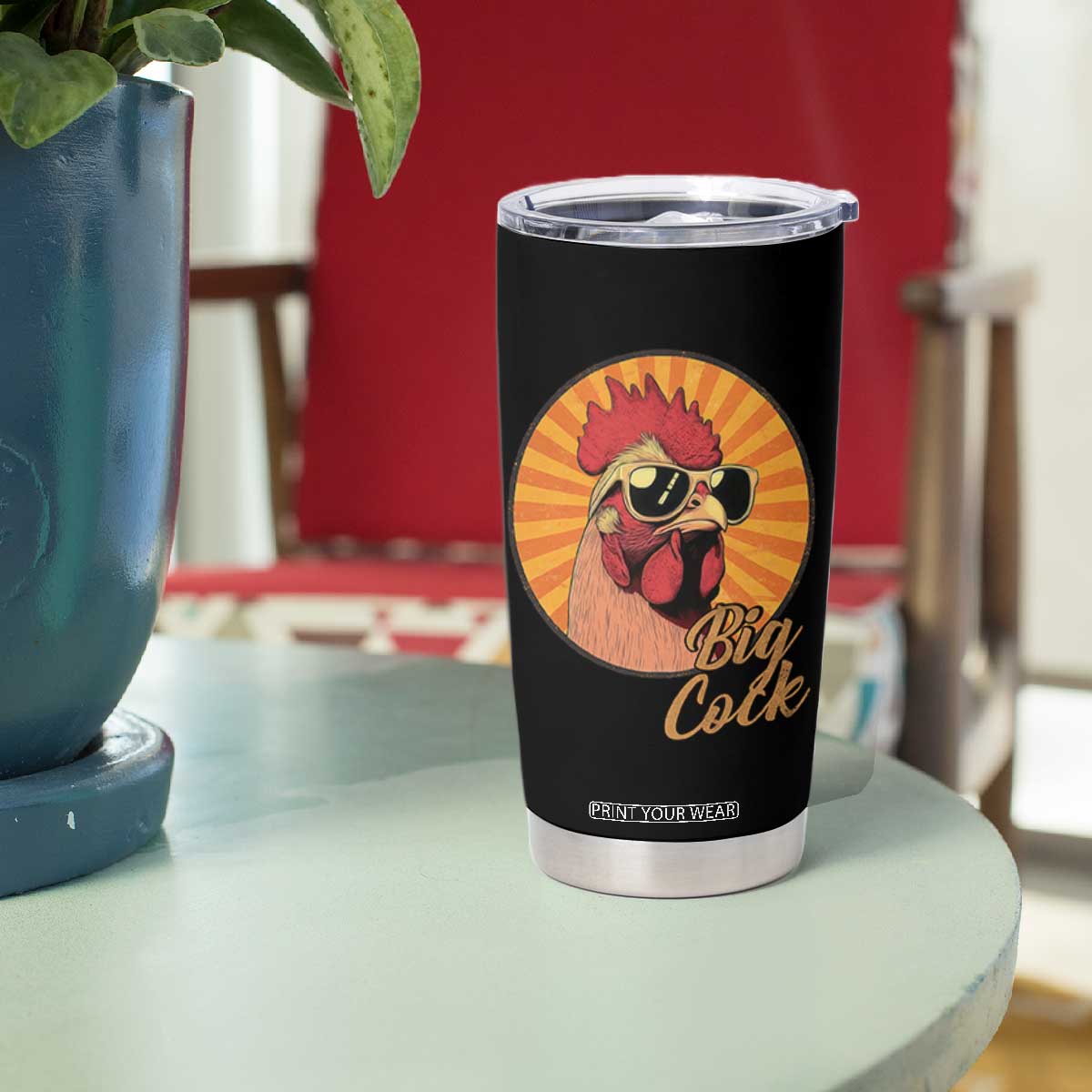 Funny Big Cock Chicken Tumbler Cup Raunchy Inappropriate Adult Humor TS11 Print Your Wear