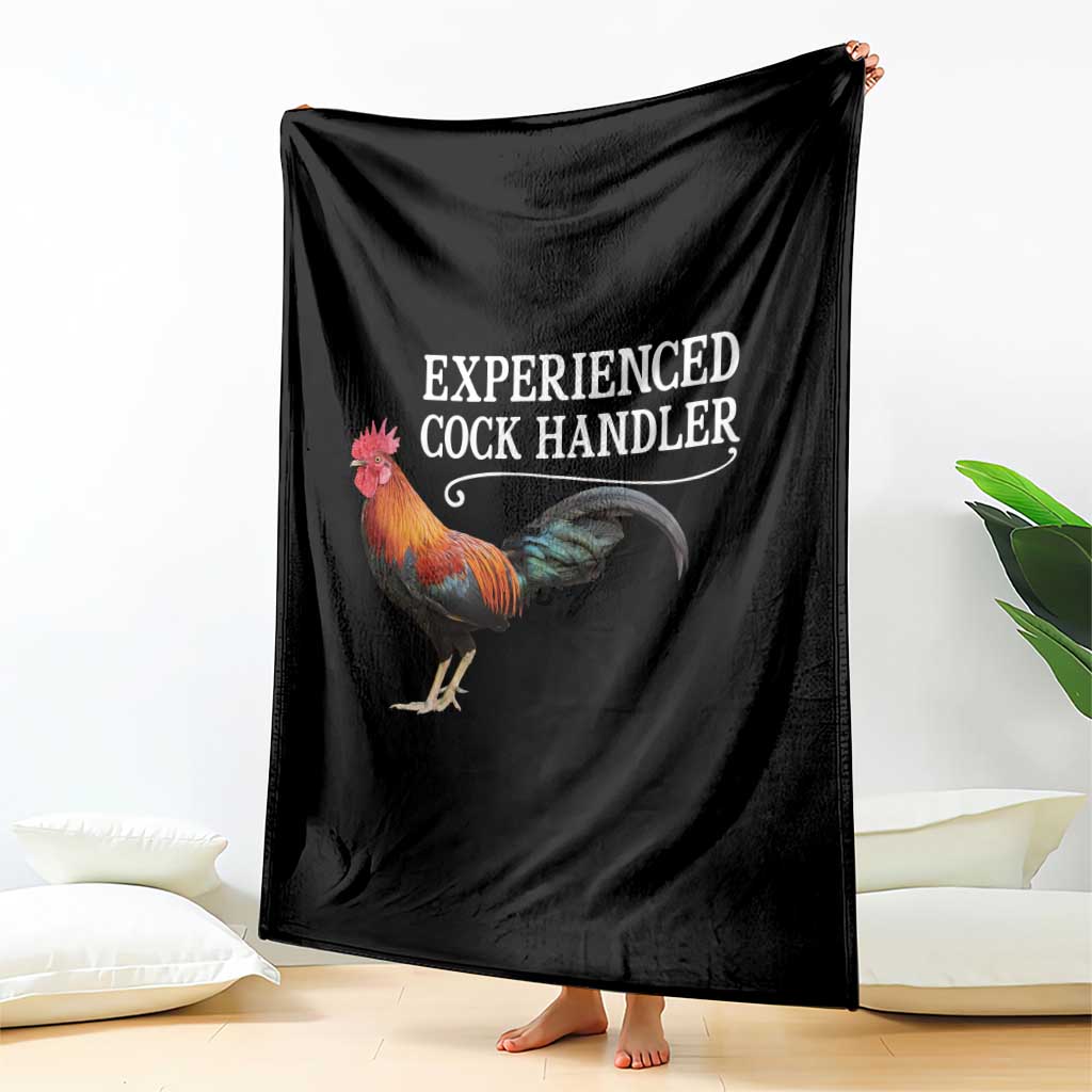 Funny Experienced Cock Handler Throw Blanket Raunchy Inappropriate Adult Humor Chicken TS11 Print Your Wear