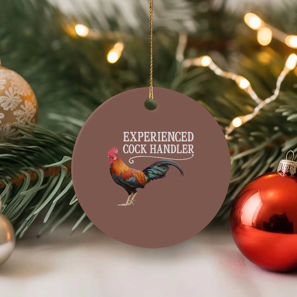 Funny Experienced Cock Handler Ceramic Ornament Raunchy Inappropriate Adult Humor Chicken TS11 1pc Mocha Print Your Wear