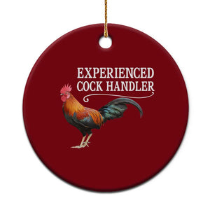 Funny Experienced Cock Handler Ceramic Ornament Raunchy Inappropriate Adult Humor Chicken TS11 1pc Red Print Your Wear