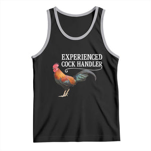 Funny Experienced Cock Handler Tank Top Raunchy Inappropriate Adult Humor Chicken TS11 Black Athletic Heather Print Your Wear