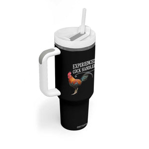 Funny Experienced Cock Handler Tumbler With Handle Raunchy Inappropriate Adult Humor Chicken TS11 Print Your Wear