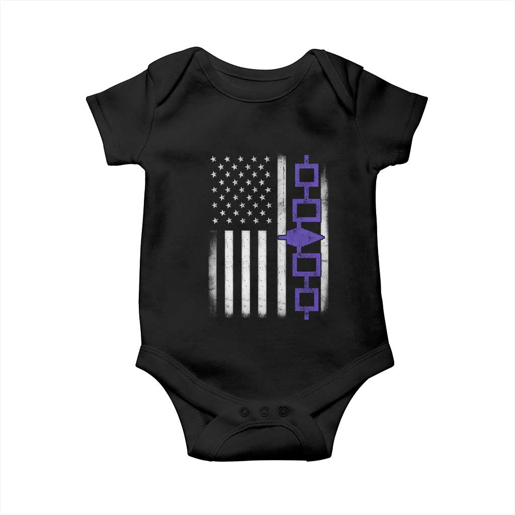 Haudenosaunee Iroquois USA Flag Native American Baby Onesie TS11 Black Print Your Wear