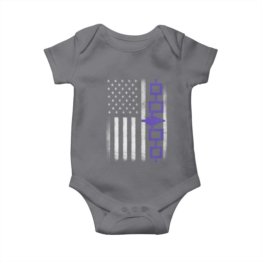 Haudenosaunee Iroquois USA Flag Native American Baby Onesie TS11 Charcoal Print Your Wear