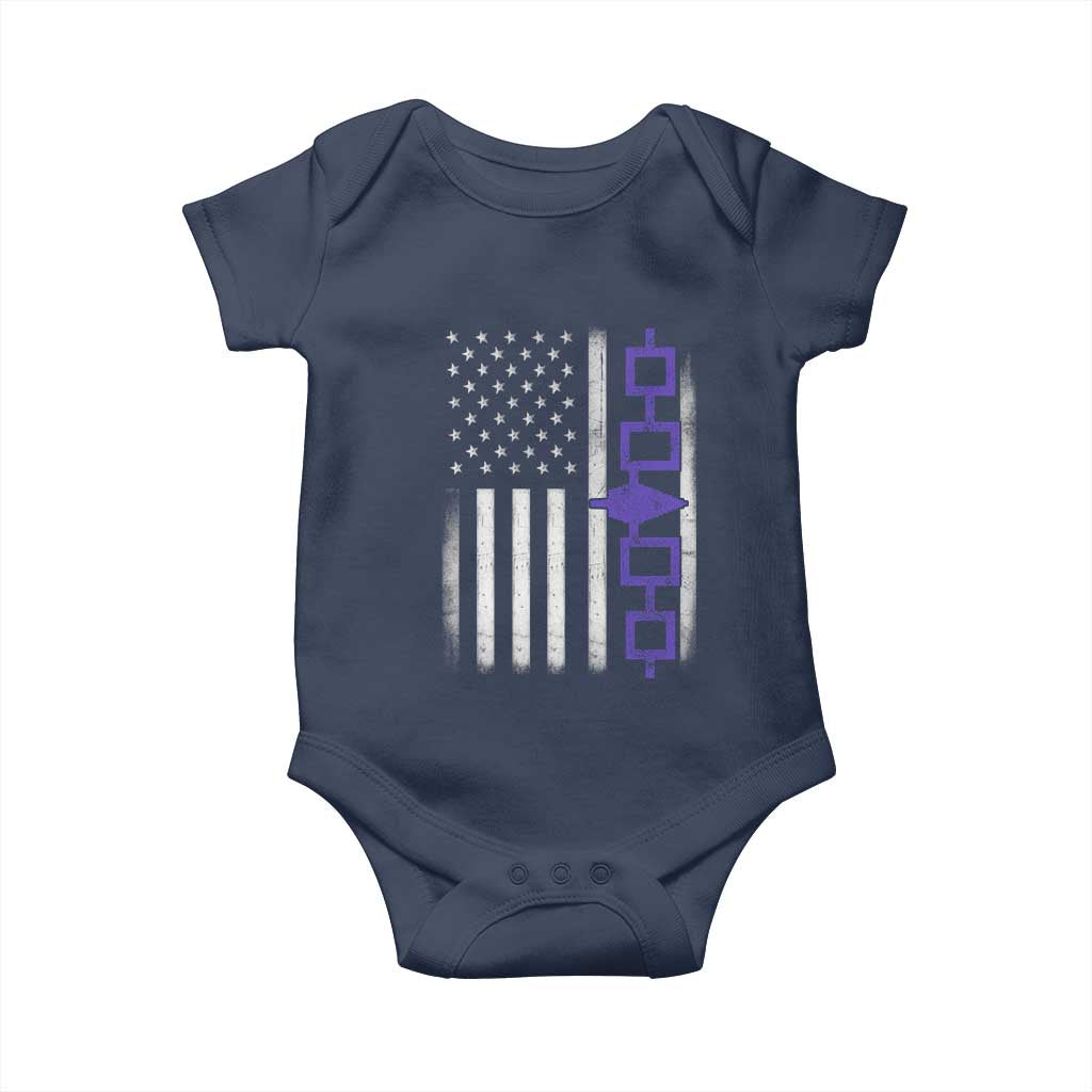 Haudenosaunee Iroquois USA Flag Native American Baby Onesie TS11 Navy Print Your Wear