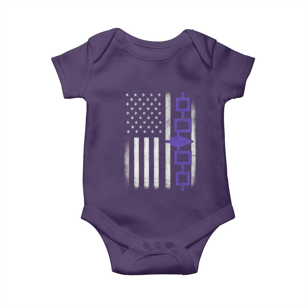 Haudenosaunee Iroquois USA Flag Native American Baby Onesie TS11 Purple Print Your Wear