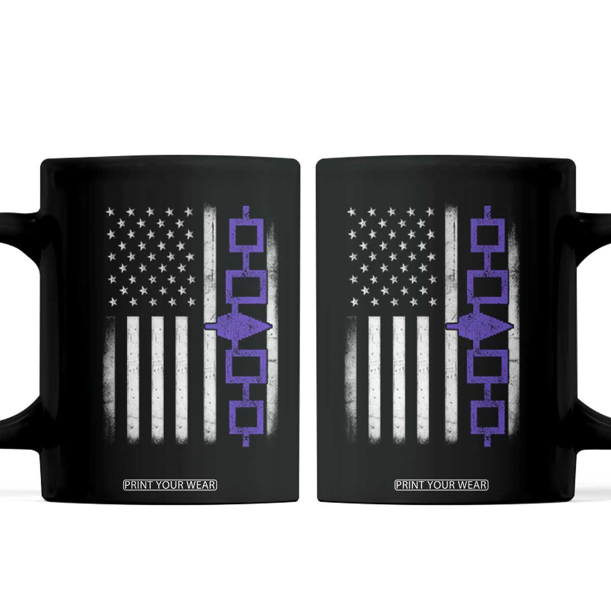 Haudenosaunee Iroquois USA Flag Native American Coffee Mug TS11 Black Print Your Wear