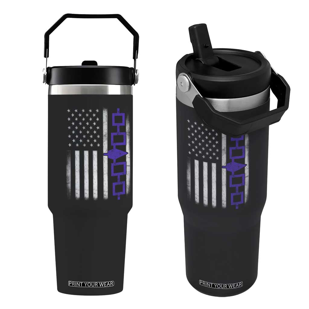 Haudenosaunee Iroquois USA Flag Native American Flip Straw Tumbler TS11 One Size: 30 oz Black Print Your Wear