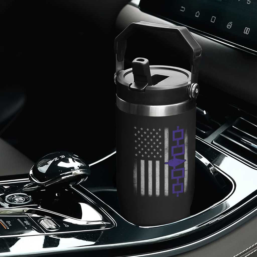 Haudenosaunee Iroquois USA Flag Native American Flip Straw Tumbler TS11 Print Your Wear