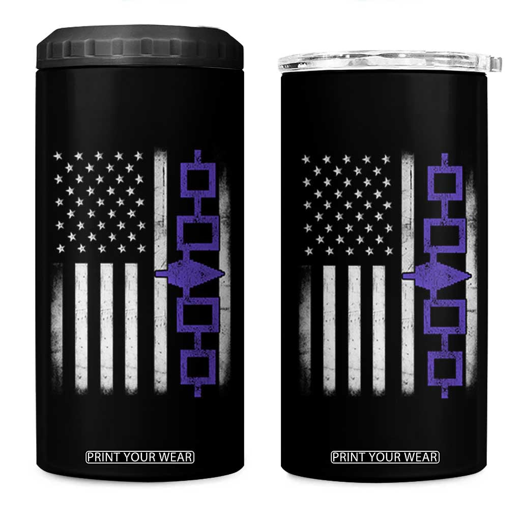 Haudenosaunee Iroquois USA Flag Native American 4 in 1 Can Cooler Tumbler TS11 One Size: 16 oz Black Print Your Wear