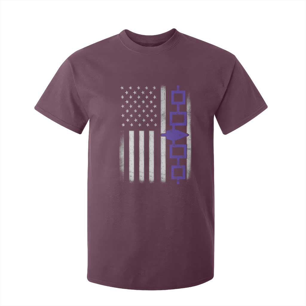 Haudenosaunee Iroquois USA Flag Native American T Shirt For Kid TS11 Maroon Print Your Wear