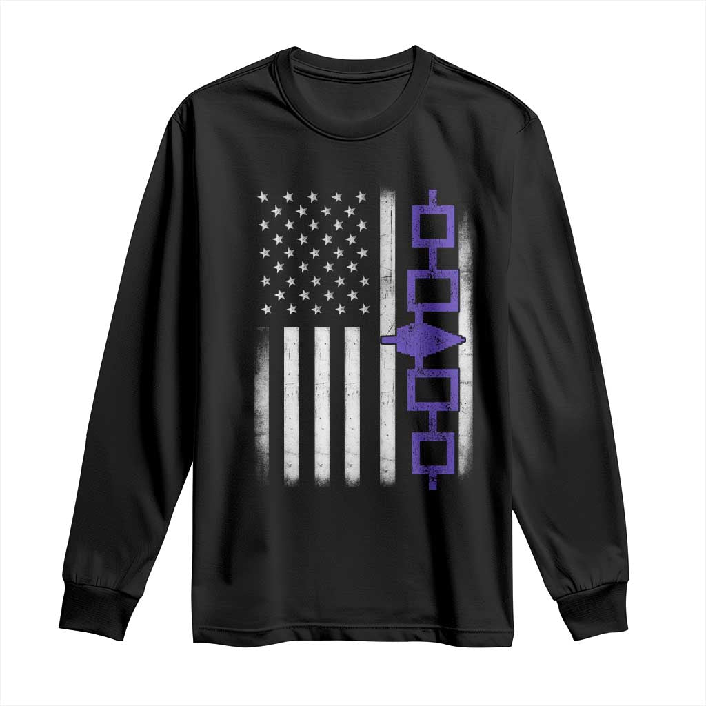 Haudenosaunee Iroquois USA Flag Native American Long Sleeve Shirt TS11 Black Print Your Wear