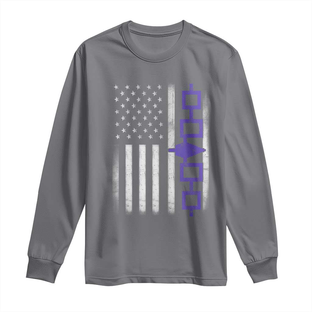 Haudenosaunee Iroquois USA Flag Native American Long Sleeve Shirt TS11 Charcoal Print Your Wear
