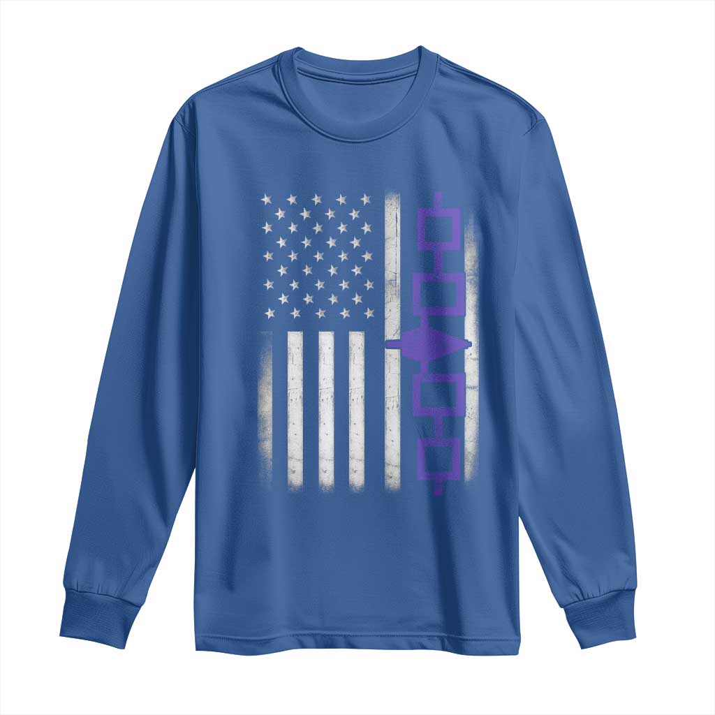 Haudenosaunee Iroquois USA Flag Native American Long Sleeve Shirt TS11 Royal Blue Print Your Wear