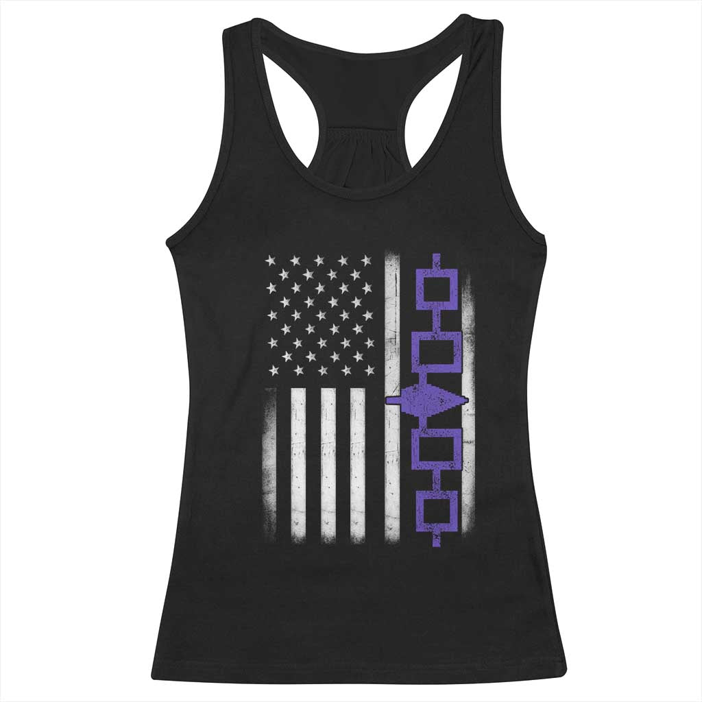 Haudenosaunee Iroquois USA Flag Native American Racerback Tank Top TS11 Black Print Your Wear