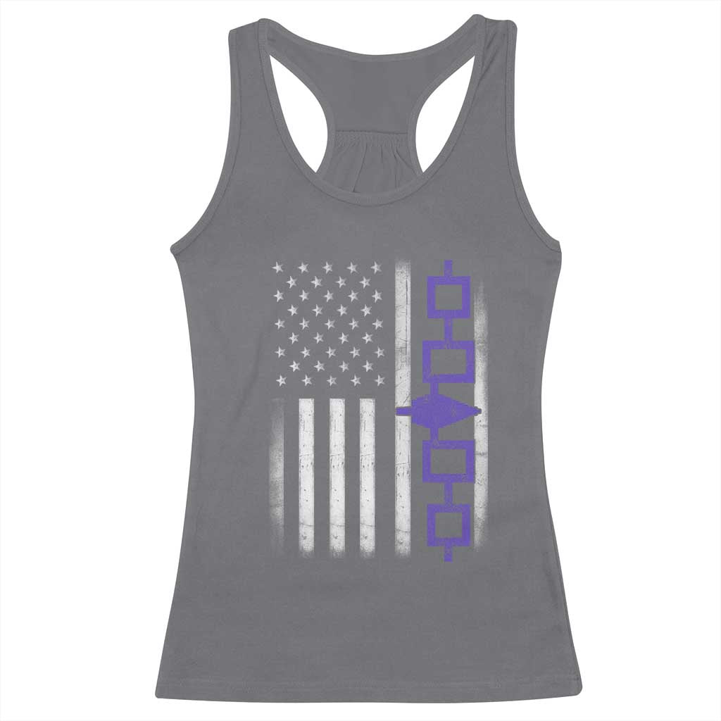 Haudenosaunee Iroquois USA Flag Native American Racerback Tank Top TS11 Charcoal Print Your Wear