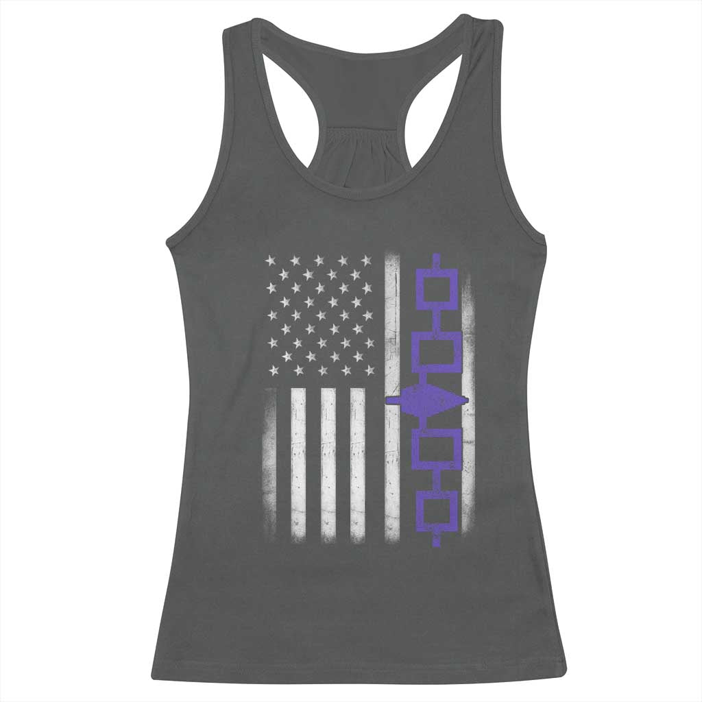 Haudenosaunee Iroquois USA Flag Native American Racerback Tank Top TS11 Dark Heather Print Your Wear
