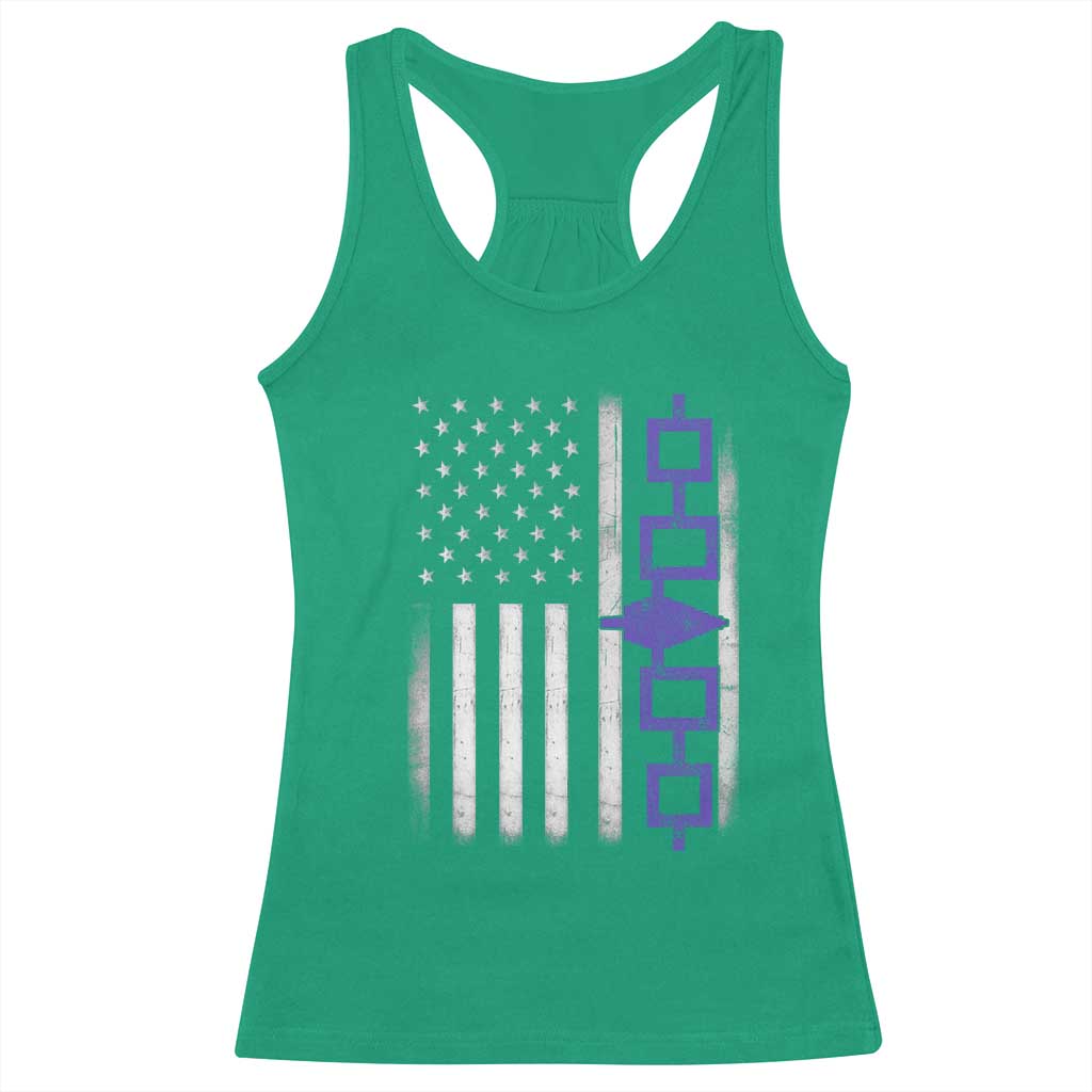 Haudenosaunee Iroquois USA Flag Native American Racerback Tank Top TS11 Irish Green Print Your Wear