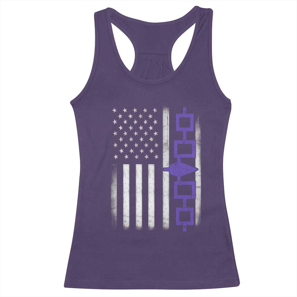 Haudenosaunee Iroquois USA Flag Native American Racerback Tank Top TS11 Purple Print Your Wear