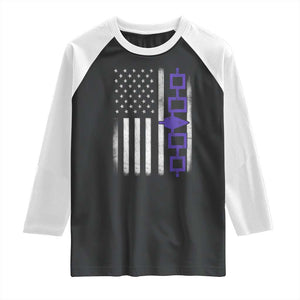 Haudenosaunee Iroquois USA Flag Native American Raglan Shirt TS11 Black White Print Your Wear