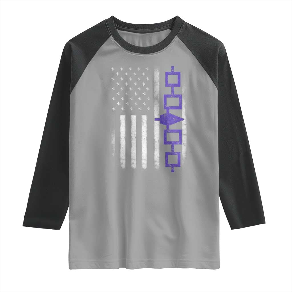 Haudenosaunee Iroquois USA Flag Native American Raglan Shirt TS11 Sport Gray Black Print Your Wear