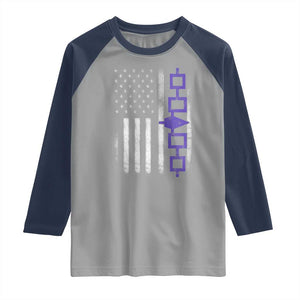 Haudenosaunee Iroquois USA Flag Native American Raglan Shirt TS11 Sport Gray Navy Print Your Wear
