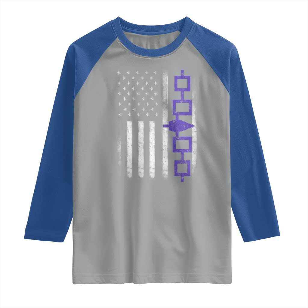 Haudenosaunee Iroquois USA Flag Native American Raglan Shirt TS11 Sport Gray Royal Print Your Wear