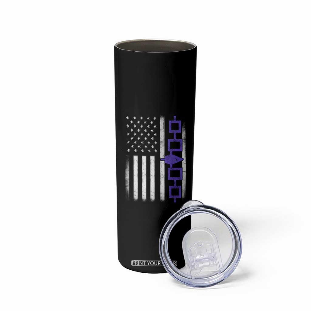 Haudenosaunee Iroquois USA Flag Native American Skinny Tumbler TS11 Print Your Wear